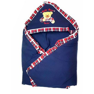 Bess Selimut Bayi Polos dan Karakter Lembut | Selimut Kupluk Bayi