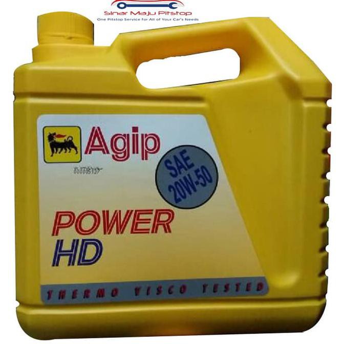(Oli Mobil Bensin) Agip Power HD SAE 20W-50 (4 Liter) Original
