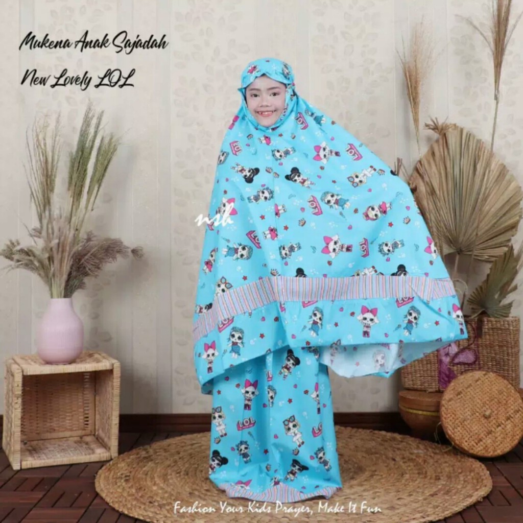 Flam Mukena anak terbaru motif LOL katun jepang trend 2020