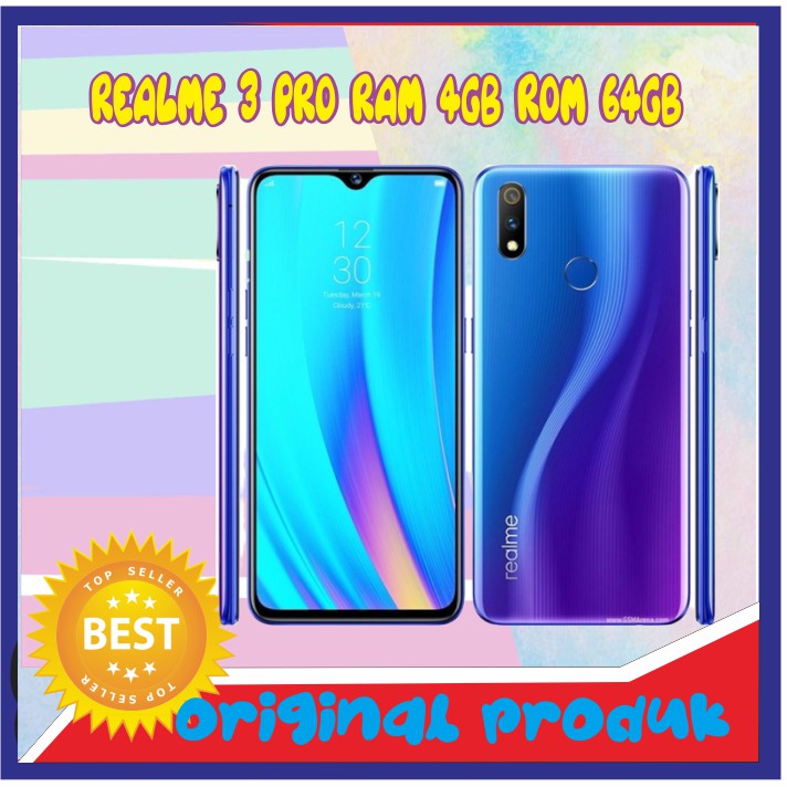 [PROMO] [REALME] [GARANSI RESMI [ORIGINAL] realme 3 pro ram 4gb rom 64gb new  Biru