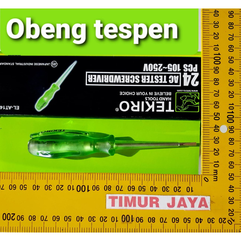 Tekiro Obeng Testpen Listrik AC Tespen Minus 105-250 Volt AC Tester