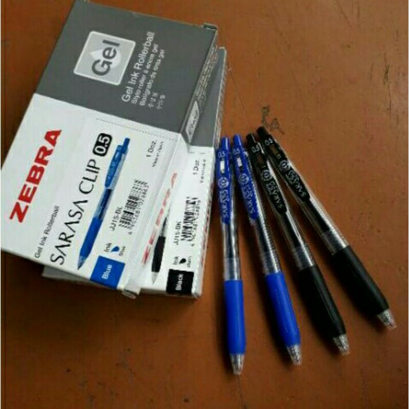 

pena zebra gel sarasa clip 0.5 isi 12pcs