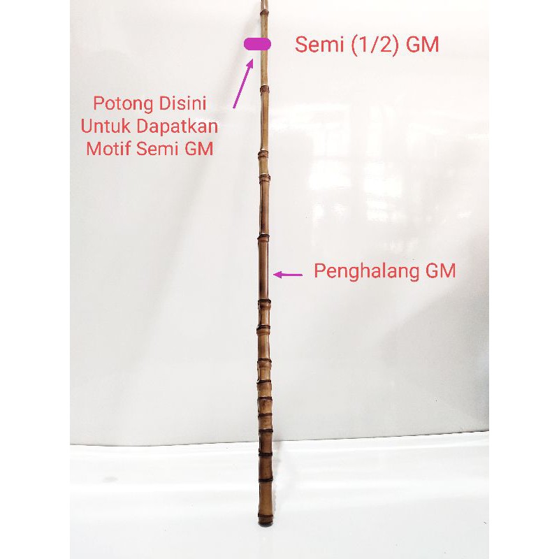 Bambu Pring Cendani SEMI GM Gagang Joran Pancing Kolam