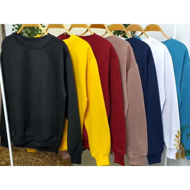 RFL Jaket Sweater Basic Polos Pria Wanita Unisex