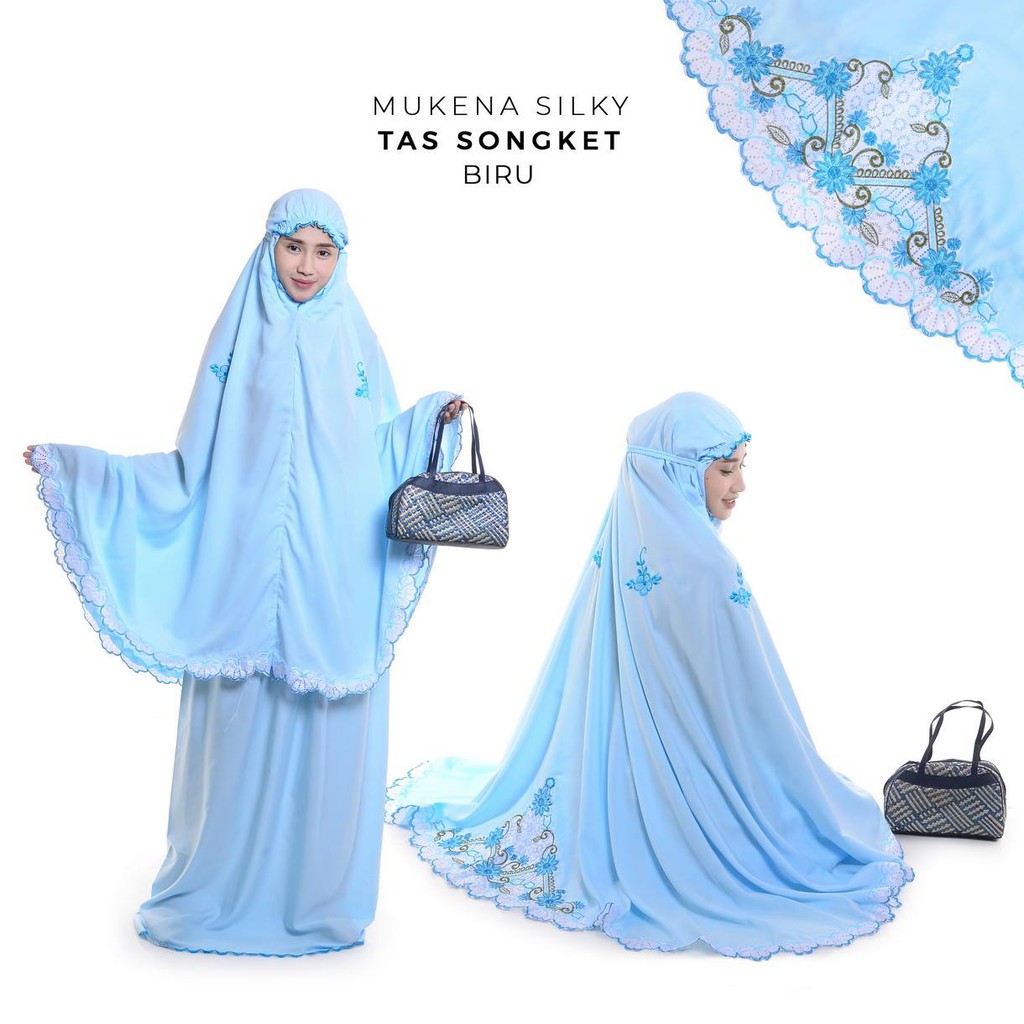 Mukena Dewasa Silky Tas Songket