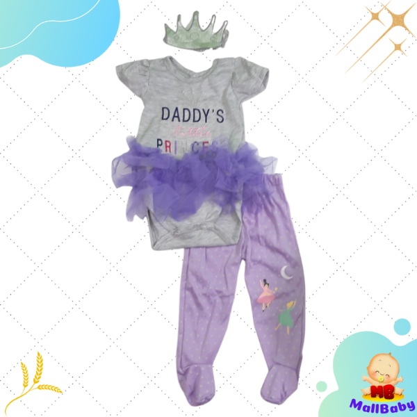 Baju Bayi Perempuan Lucu 0 3 6 9 Bulan Setelan Jumper Bayi Perempuan Celana Legging  Daddy's Princess