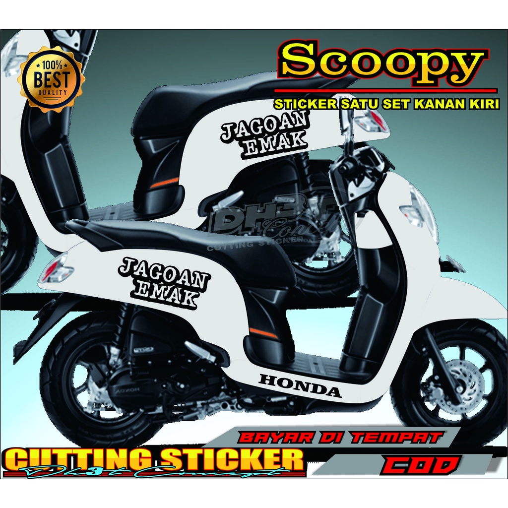 STICKER SCOOPY JAGOAN EMAK CUTTING STICKER SCOOPY SIMPLE