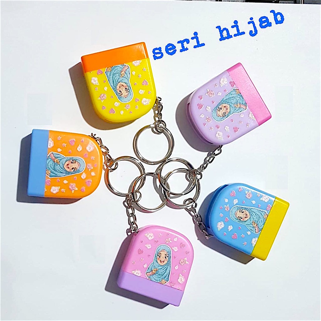 

Custom stamp / stempel profesi color ganci seri Hijab