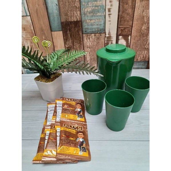 MURAHH  Teko plastik + gelas + Pikopi / Paket teko + pikopi
