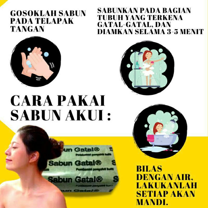 AKUI SABUN Belerang AKUI Sulfur Anti Bakteri Obat Kulit Gatal Jamur