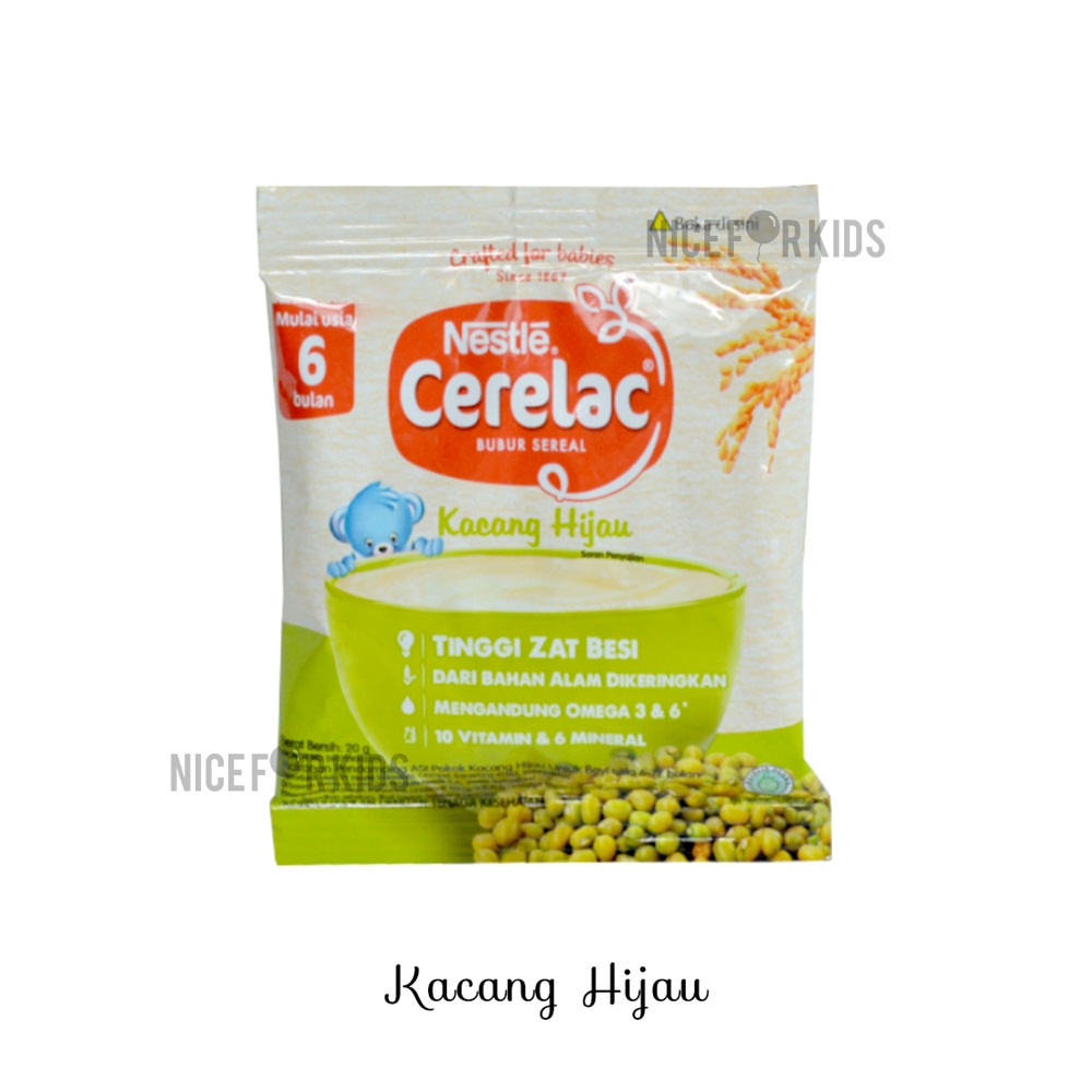 Nestle Cerelac Bubur Bayi 6+ Kemasan Renceng Isi 8 Sachet / Bubur Instan Bayi / Bubur Sereal