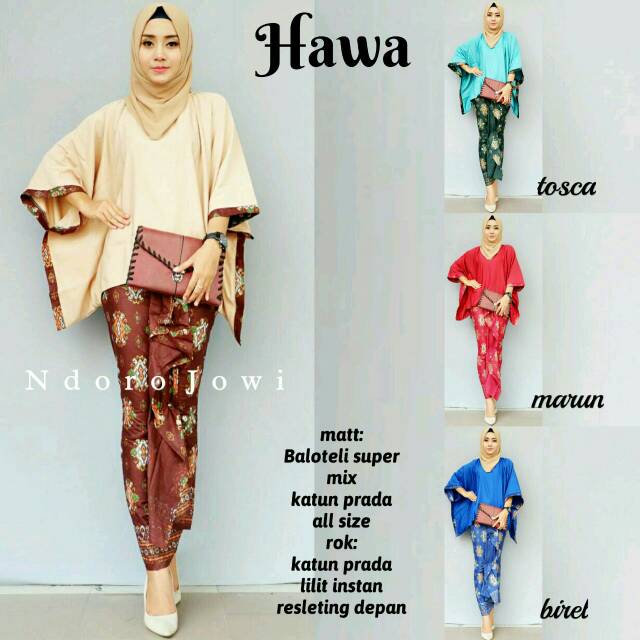 RnB Hazana batwing RnB Rabbani - laguna Couple setelan batik setelan kebaya party dress jumbo wanita