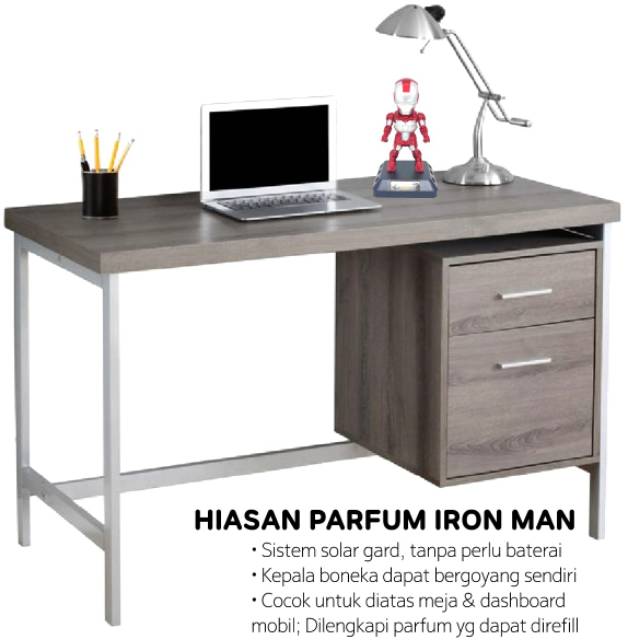 Hiasan Dashboard mobil pajangan ruangan + Bonus Parfum Ironman Silver