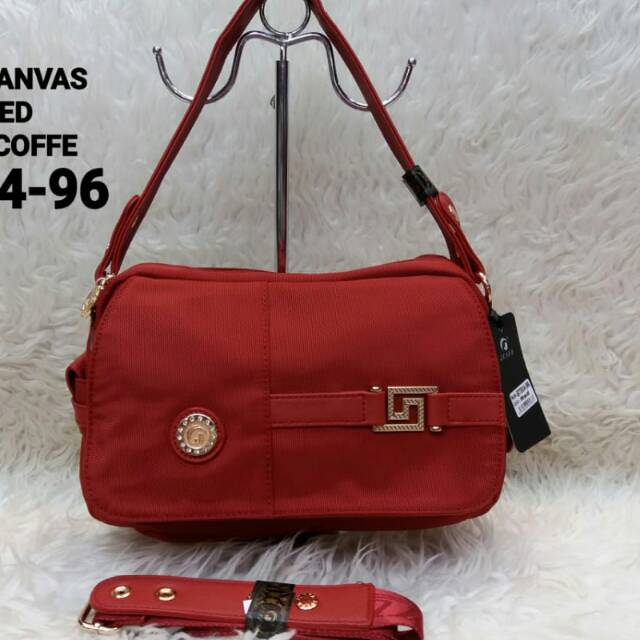 Junfa slempang  kanvas red 07