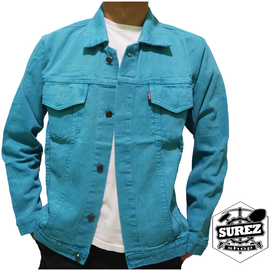 Jaket Jeans Denim Hijau Tosca Pria