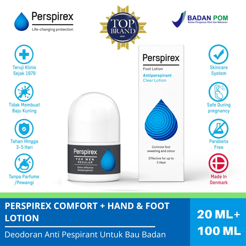 Jual Perspirex Men Antiperspirant Roll On 20ml Perspirex Foot Lotion Antiperspirant 100ml 0988