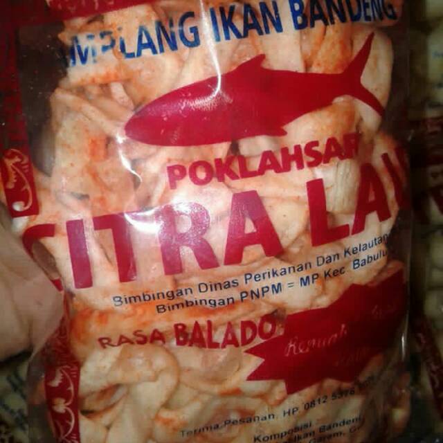 

Amplang ikan bandeng ( rasa balado)