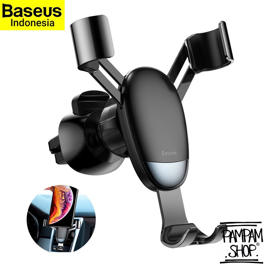 BASEUS ORIGINAL Car Holder Mini Gravity Mount Air Vent Mobile Phone Mount Mobil Universal GPS