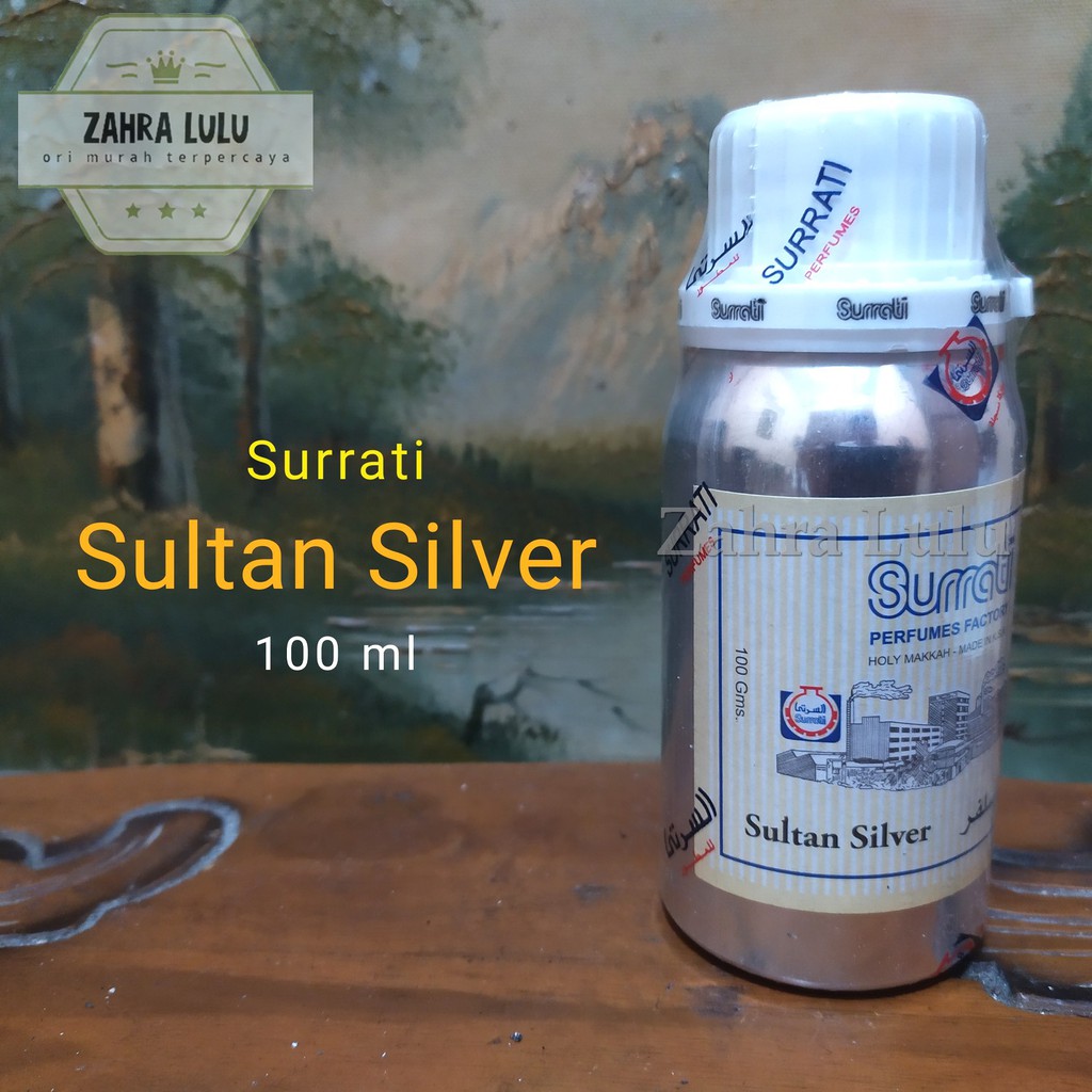 Parfum SULTAN SILVER 100 Gms By Surrati Asli Original Arab Saudi