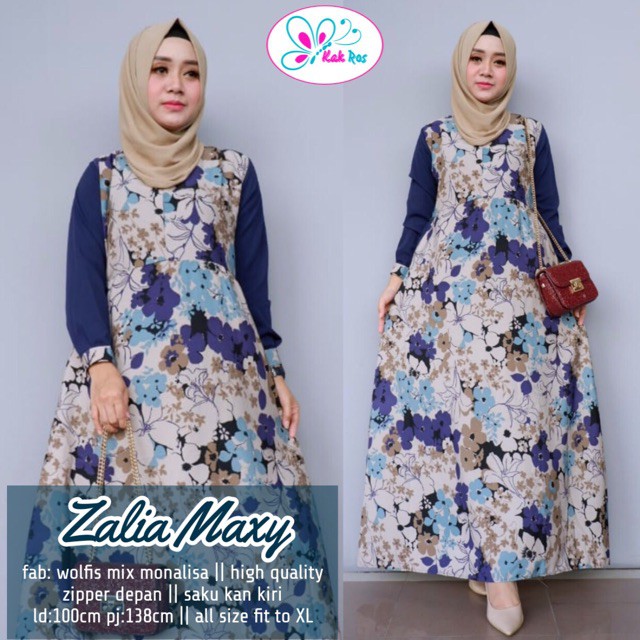 Zalia maxy dress blue Girls Muslim Casual