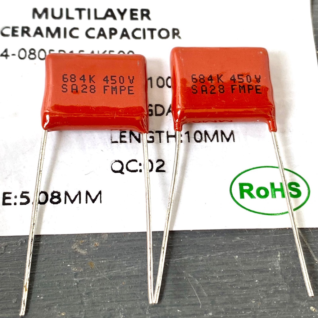 Capasitor 684 680nf 450v ready