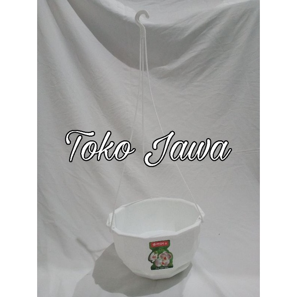 Pot Gantung lion star Gardenia Flower | Pot Gantung / Pot Bunga Tanaman WR Putih