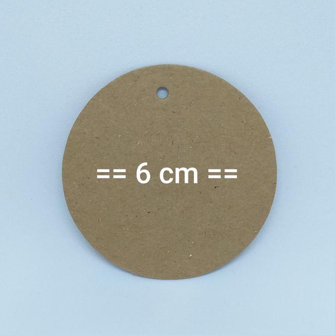 

Niakbahan- Hang Tag Label Polos Bahan Kraft Paper 275 Gr Tanpa Tali Coklat Bulat -Aslii.