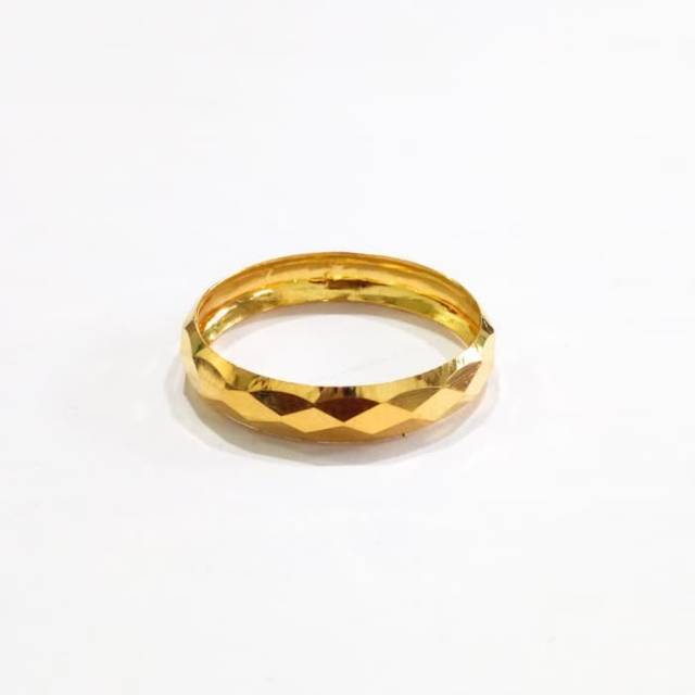 cincin emas asli kadar 875 polos cristal