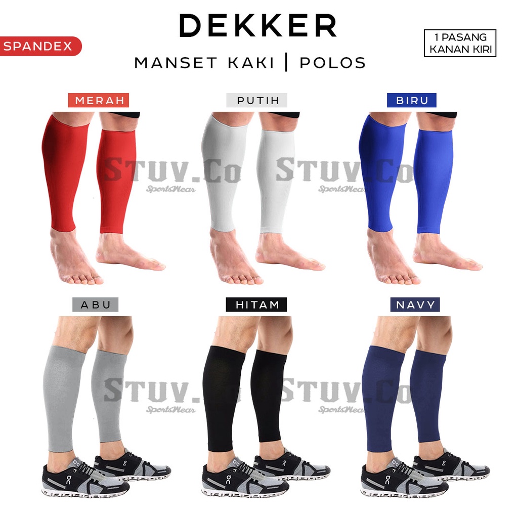 (SATU SET) PELINDUNG BETIS DEKKER DEKER MANSET KAOS KAKI OLAHRAGA PRIA WANITA VOLY SEPAKBOLA FUTSAL