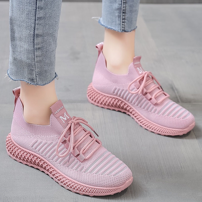 QINGSHUI Sepatu Wanita Kualitas Tinggi Sepatu Lari Bertali Wanita Yang Nyaman Dan Bernapas Sepatu Sneaker Wanita Yang Sangat Cantik Sepatu Wanita Terbaru Kekinian ViraSepatu Wanita l