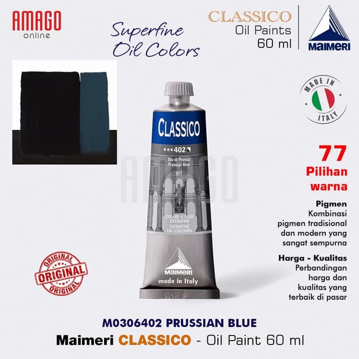 MAIMERI CLASSICO - OIL PAINT - PRUSSIAN BLUE - 60ML - M0306402