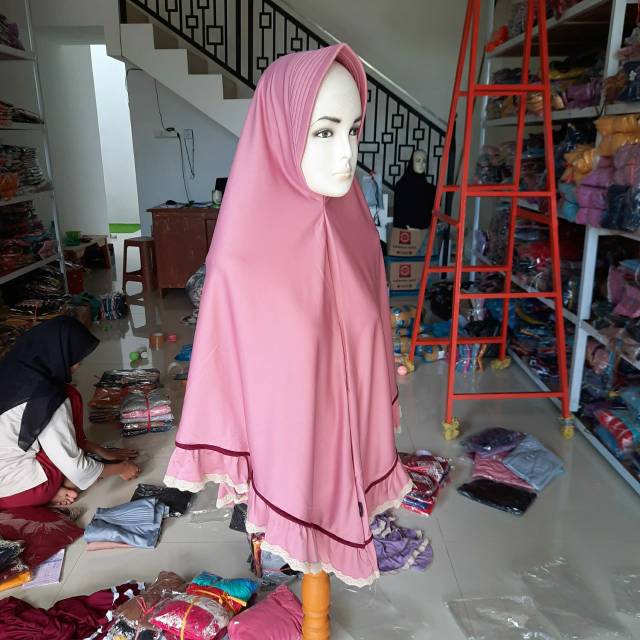 TERLARIS...!!! JILBAB INSTAN JUMBO ARAFAH RENDA-5