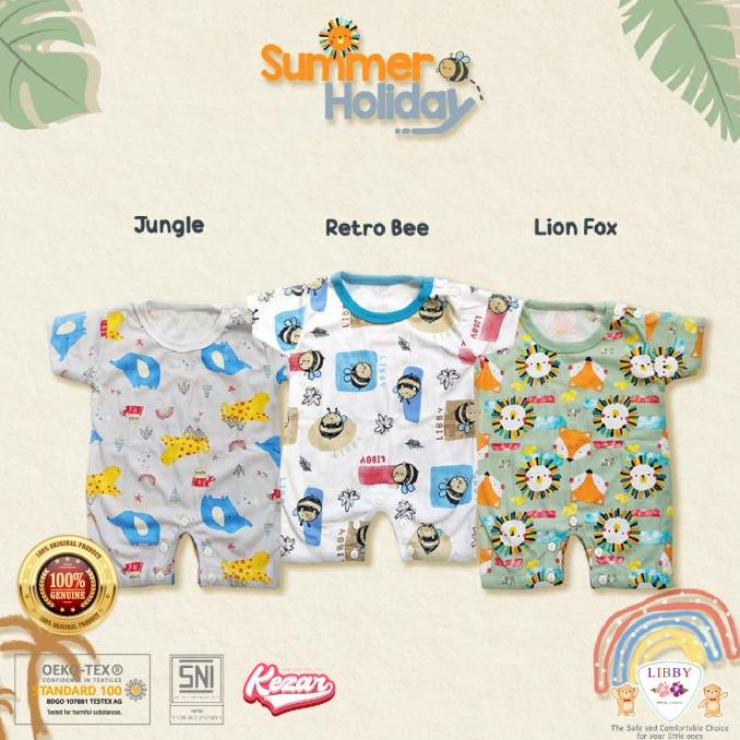 Libby Sleepsuit Jumper Bayi | Baju Tidur Bayi | Jumper Baby Segiempat