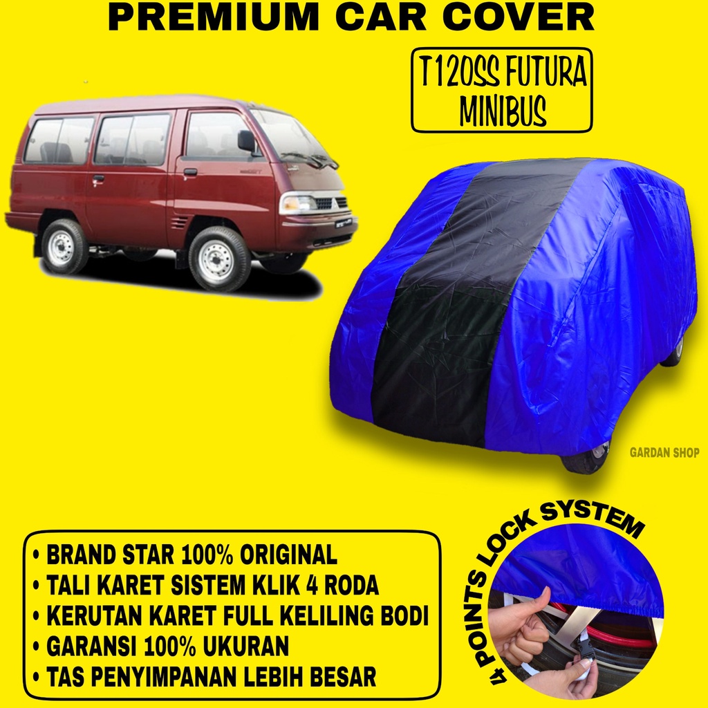 Body Cover T120SS FUTURA MINIBUS BIRU HITAM Penutup Bodi Mobil T120ss Futura Minibus Waterproof PREMIUM