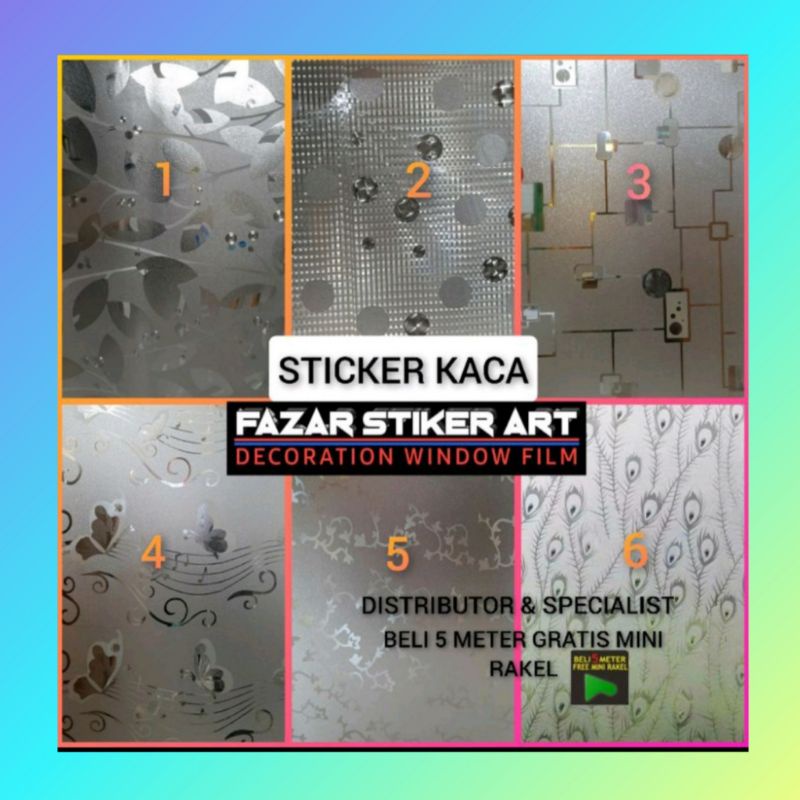 STICKER KACA / STICKER KACA JENDELA RUMAH / STICKER KACA MOTIF / STICKER KACA MURAH / STICKER KACA