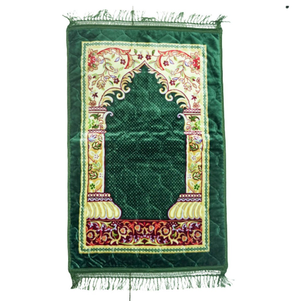 Sajadah TEBAL Premium Motif KUBAH Rumbai TYH-A2/ Sajadah TERMURAH Uk.70cmx110cm / Sajadah Busa KUBAH