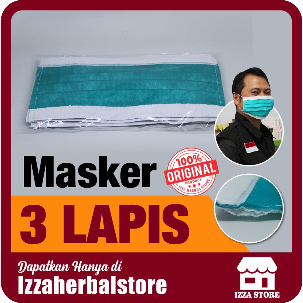 MASKER 3 Ply MEDIS Earloop (harga per box pax)