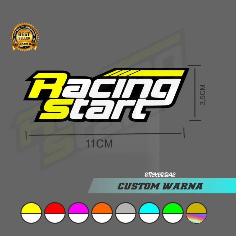 stiker cutting racing start sticker motor dan helm murah