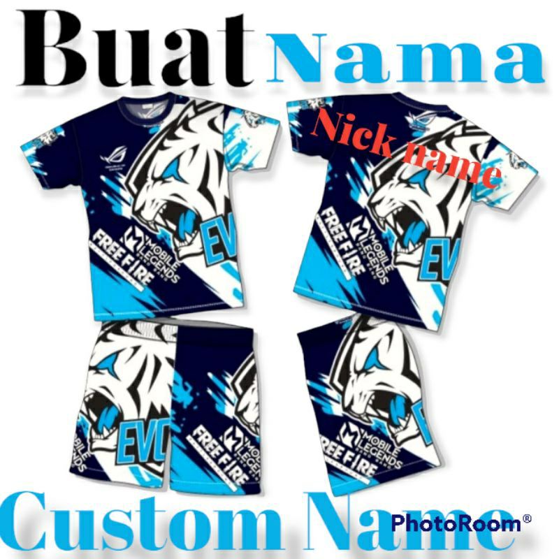 setelan baju free fire logo evos/setelan evos gratis nama