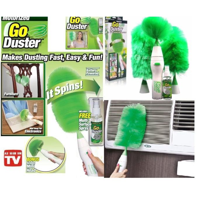 GO DUSTER - KEMOCENG PUTAR ELEKTRIK PEMBERSIH DEBU