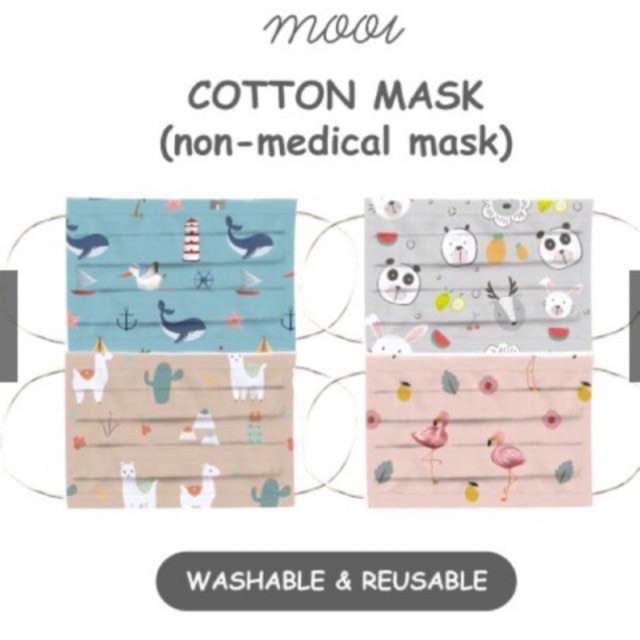 MOOI Cotton Mask Non-Medical Mask / Masker Kain (1pcs/pack)