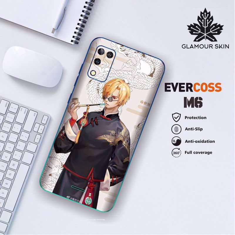 *(Dapat2PCS)* EVERCOSS M6 Garskin Case/Stiker Protector Motif SANJI