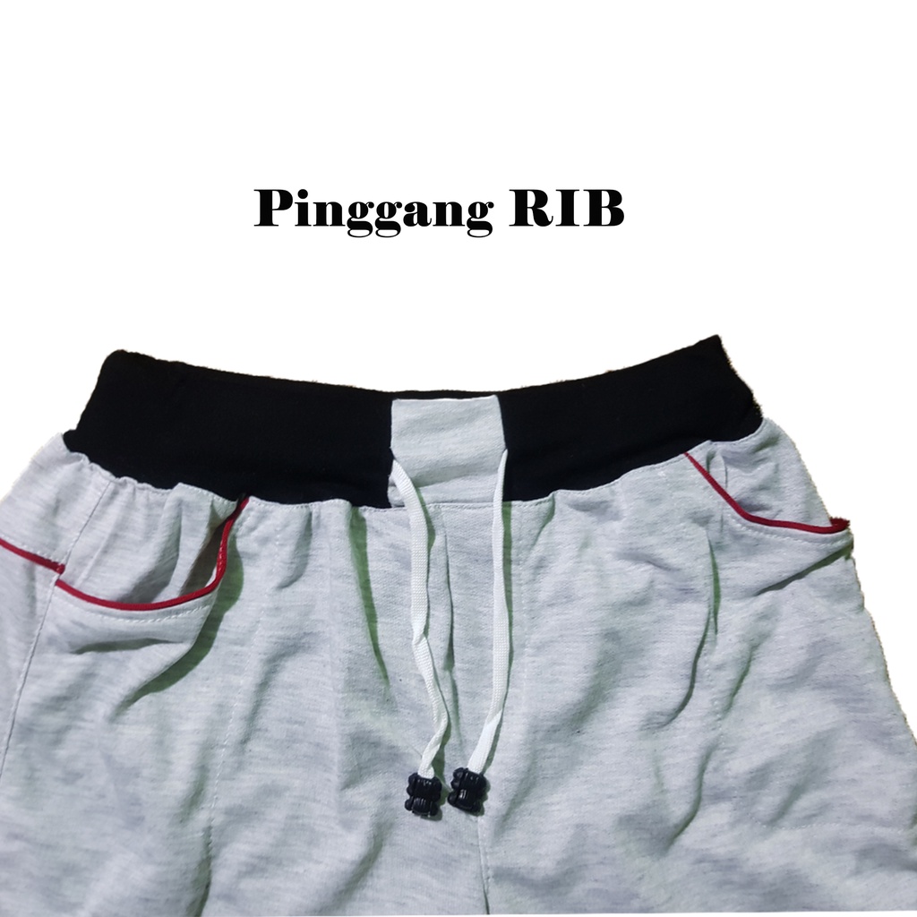 Celana Pendek Pria Santai Dewasa Cowok Pria Rib 7/2 Slim Polos – 72UASlimPolos