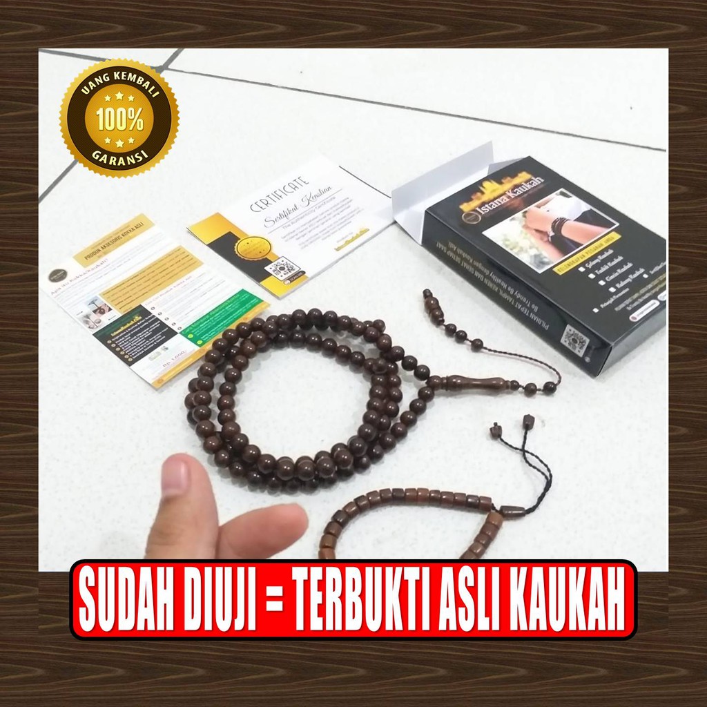KHAS MEKKAH, TASBIH KAUKAH 8 MM 99 BUTIR Kaukah Mesir Asli
