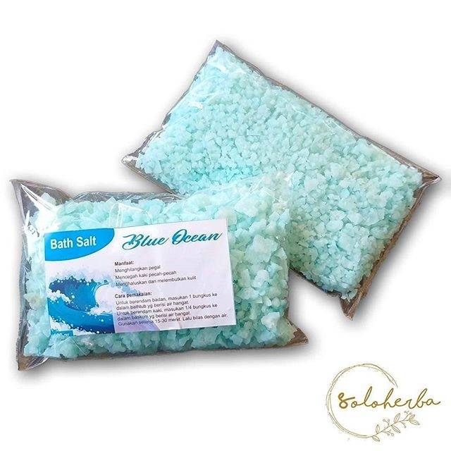 Bath Salt Blue Ocean with Vit. E 100gr | Garam Kaki Mandi Spa