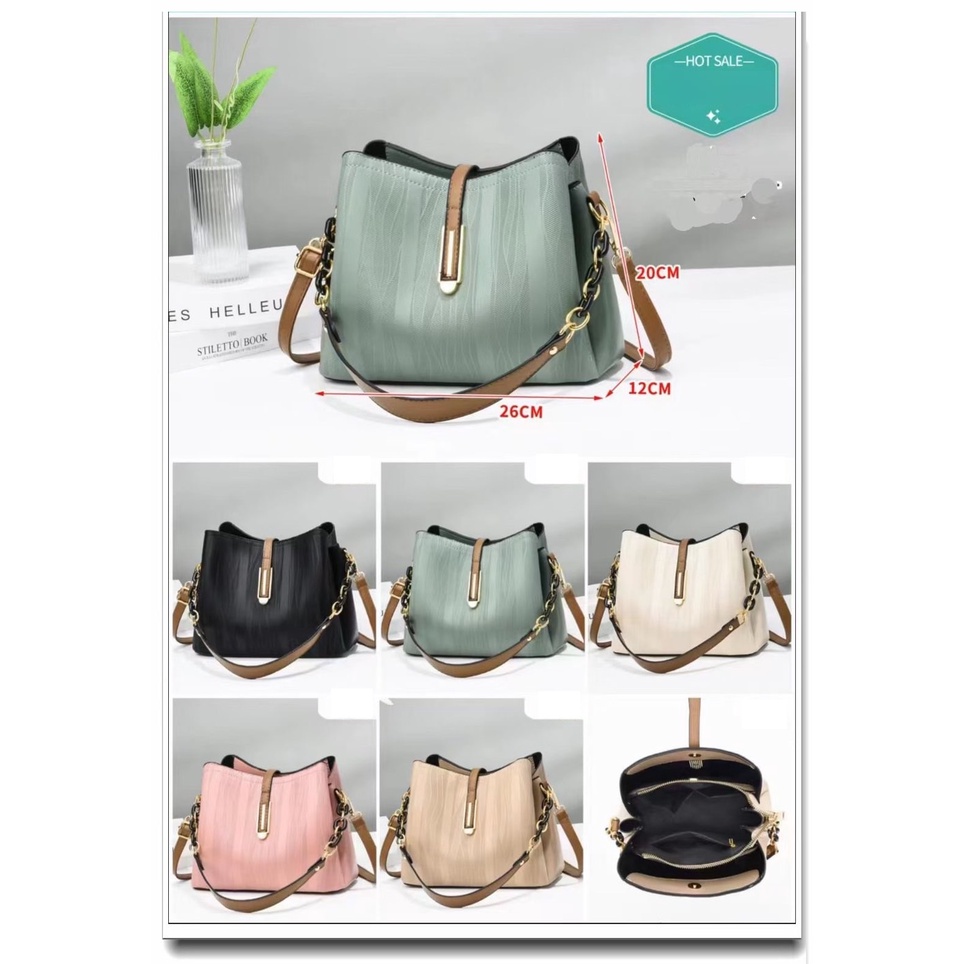 9160 TAS WANITA IMPORT SLEMPANG HANDBAG [1KG 2PC] PERFECT CORNER