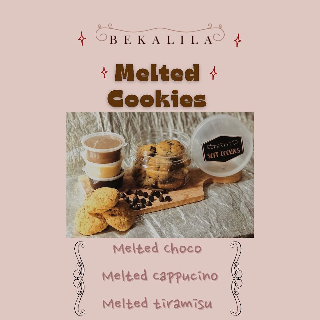 

Soft Melted Cookies | Biskuit Kaleng | Free Topping Choco Coklat, Tiramisu, Cappucino - Bekalila. BELI 5 GRATIS 1