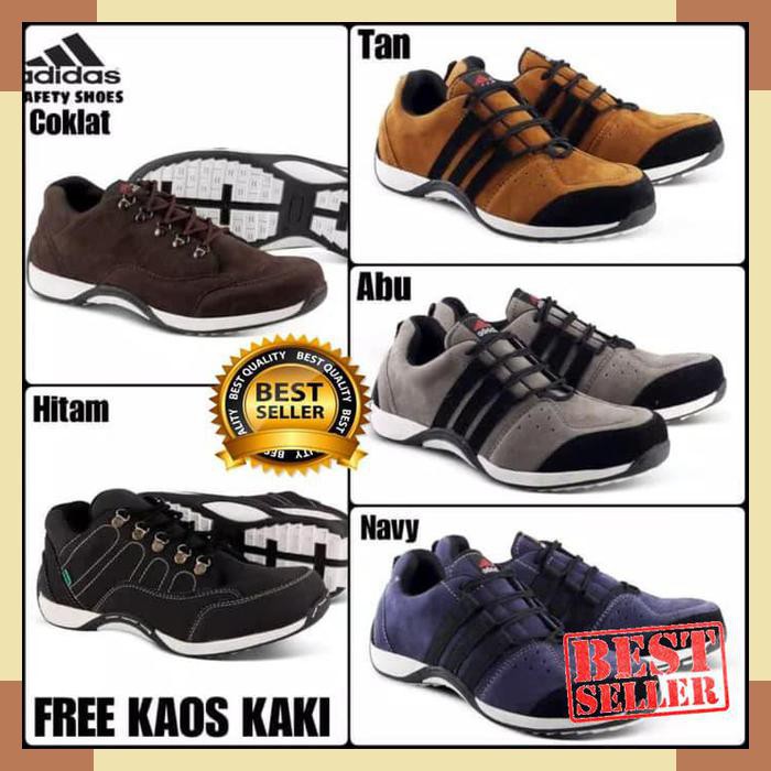 SEPATU PRIA ADIDAS FELIX SAFETY SHOES SPORTY UJUNG BESI - Abu -abu Tua- 39