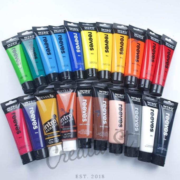 

@#@#@#] Reeves Intro Cat Acrylic 100 ml Paint Acrylic Colour Part 1
