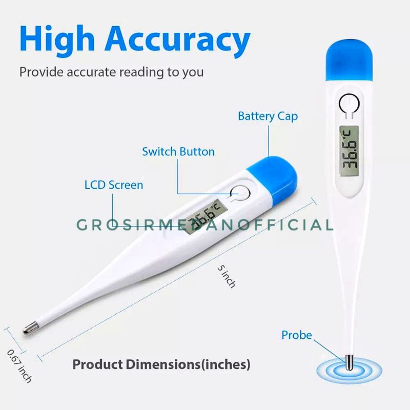 THERMOMETER DIGITAL BAGUS MURAH - TERMOMETER ALAT PENGUKUR SUHU TUBUH - TEM DIG